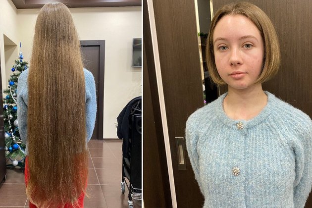 У Кропивницькому школярка задля ЗСУ обрізала косу, яку ростила 17 років (фото)