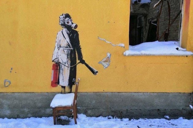 Графіті Бенксі, яке намагалися вкрасти у Гостомелі, оцінили у 9 млн грн — поліція 