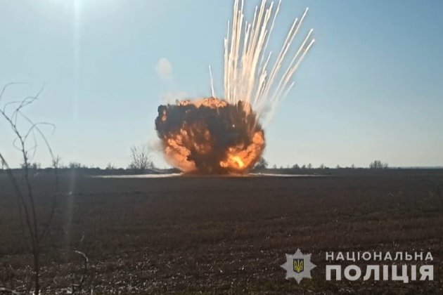 На Херсонщині знайшли бойову частину ракети Х-101: сапери її підірвали (відео)