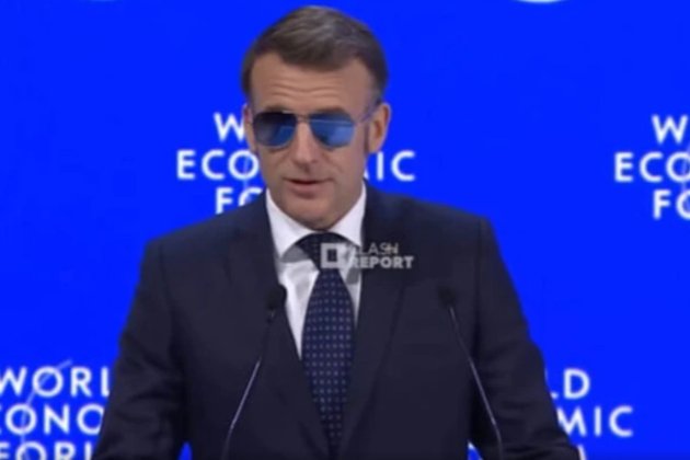 Сайт невеликого французького бренду окулярів, які Макрон носив у Давосі, «впав» на цілий день через великий попит