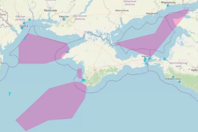 Росія перекриває Чорне та Азовське моря для навчань. Україна заявляє про загрозу судноплавству