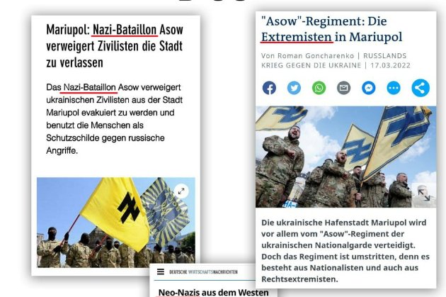 У німецькомовних медіа почали поширювати наративи про «наці-батальйон «Азов»
