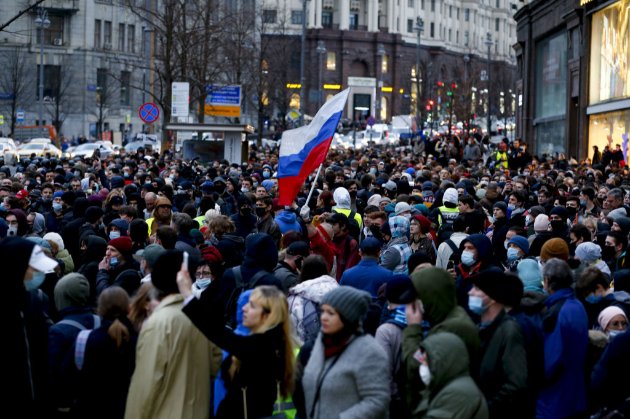 На акціях на підтримку Навального в РФ затримали майже 1,8 тис. осіб