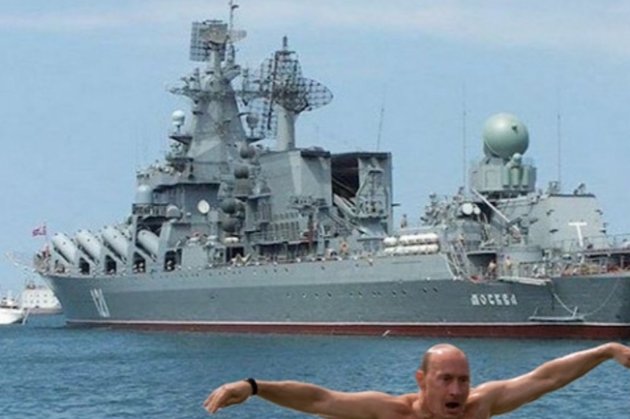 Український «Нептун» підсмажив «Москву». Соцмережі відреагували на ракетний удар в російський крейсер (фото)