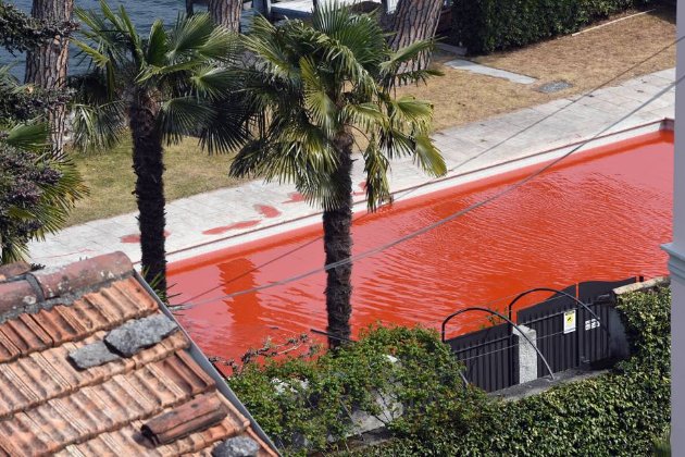 Басейн на віллі пропагандиста Соловйова на озері Комо пофарбували у колір крові