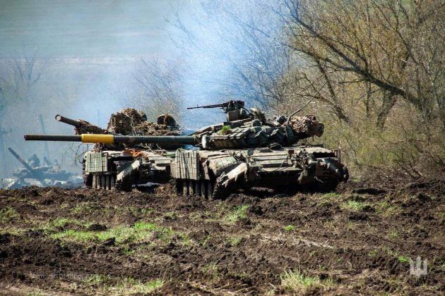 Карта бойових дій в Україні станом на 9 травня 