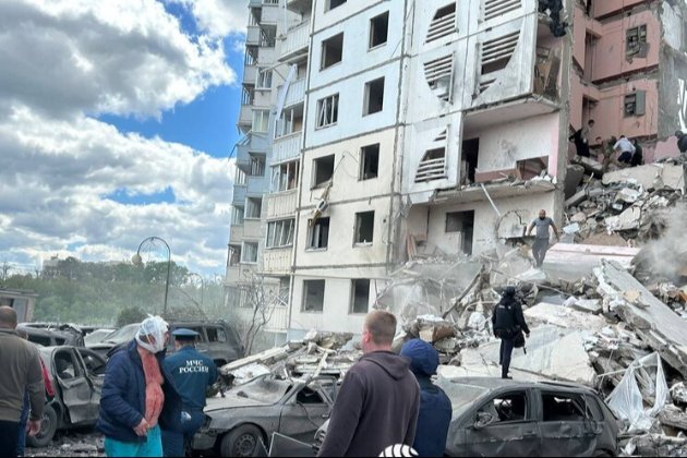 У Бєлгороді обвалився підʼїзд багатоповерхівки, є загиблі і постраждалі (відео)