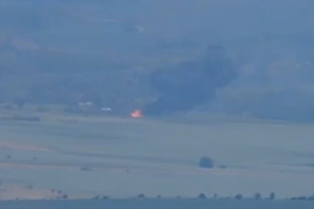 На Донбасі українські воїни збили черговий російський вертоліт (відео)