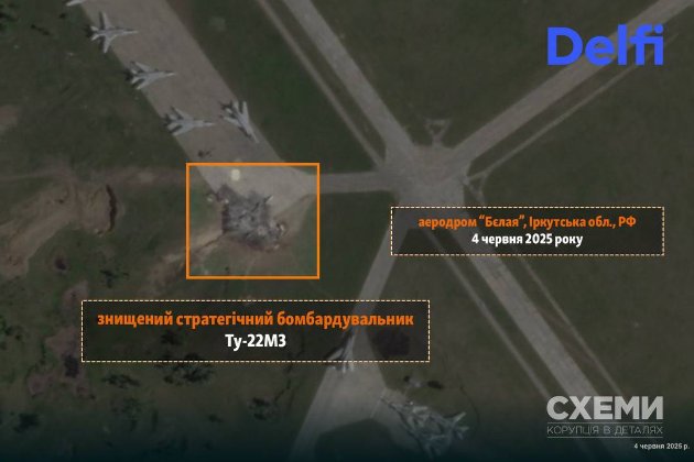 Операція «Павутина»: з’явилися нові супутникові знімки з аеродрому «Бєлая»
