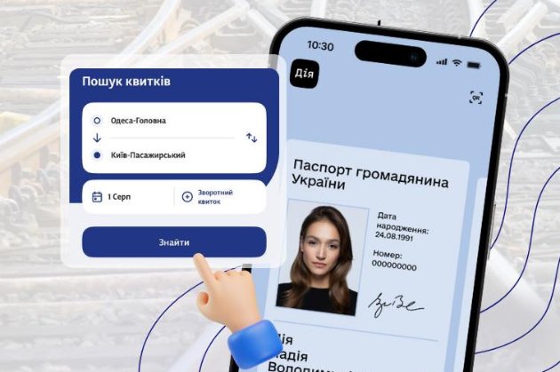 «Укрзалізниця» запроваджує купівлю квитків через «Дія.Підпис»