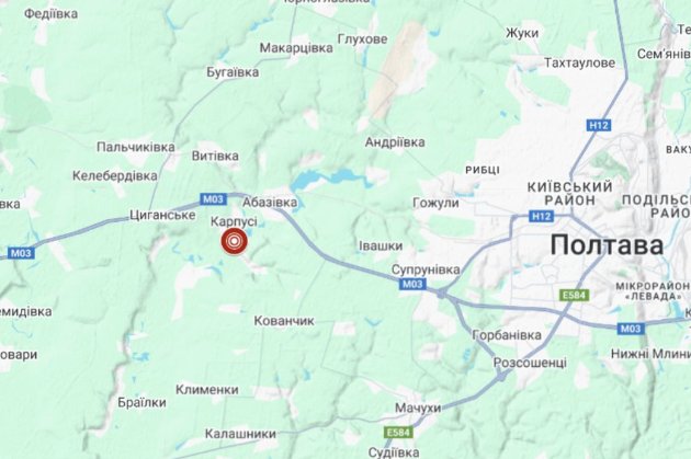 Уночі на Полтавщині стався землетрус магнітудою 3,1