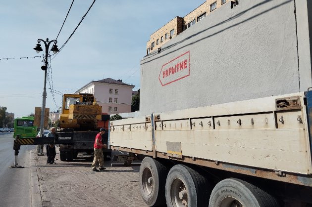 У містах Курської області почали облаштовувати залізобетонні укриття