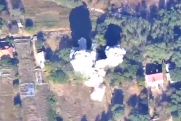 З'явилося відео удару HIMARS по штабу росіян на Херсонщині