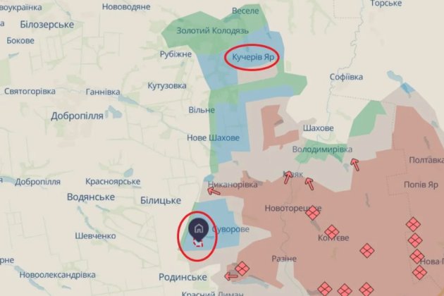 ЗСУ відновили контроль над населеними пунктами Кучерів Яр та Сухецьке на Донеччині