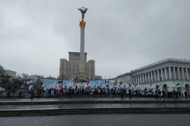 Активісти «SaveФОП» встановили на Майдані польову кухню. Їхня акція триває там четвертий день поспіль