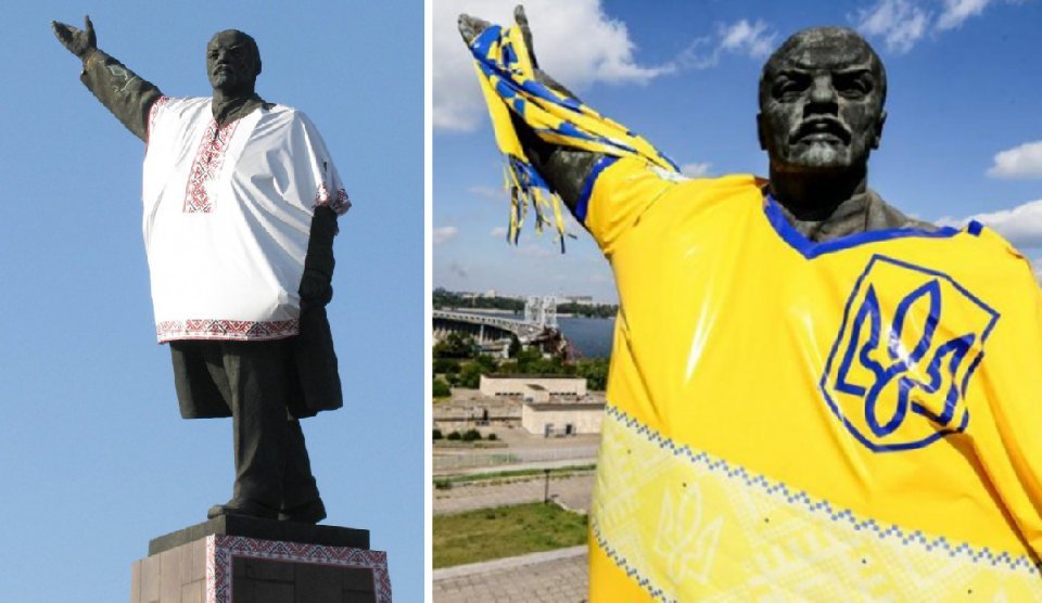 Метаморфозы памятника Ленину в Запорожье