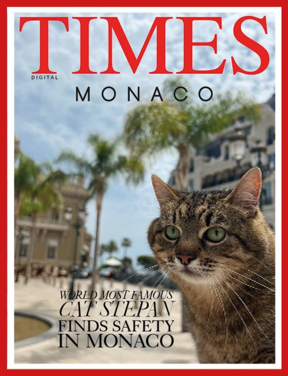 Кіт Степан став обличчям обкладинки журналу Times Monaco