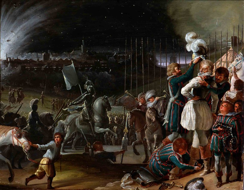 «Генріх IV тримає в облозі Париж», картина початку XVII століття