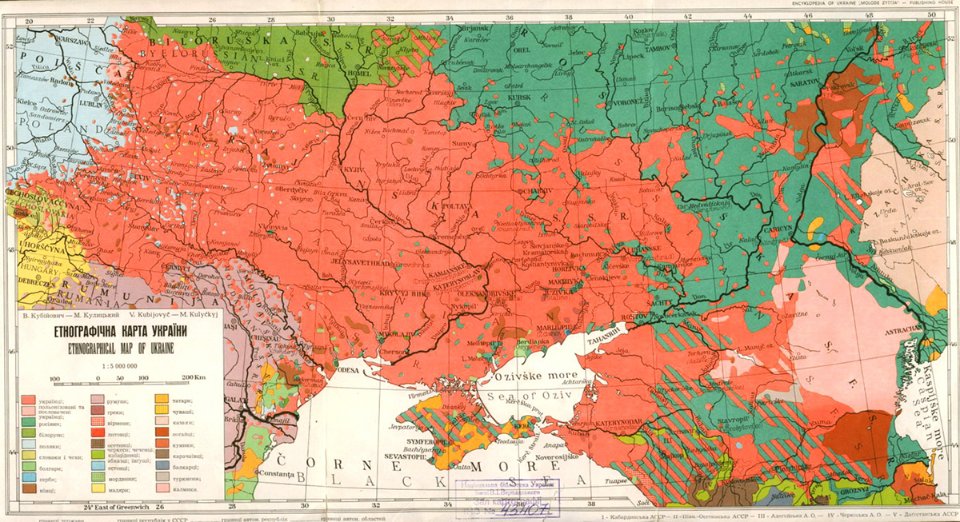 Етнографічна карта України Михайла Кубійовича