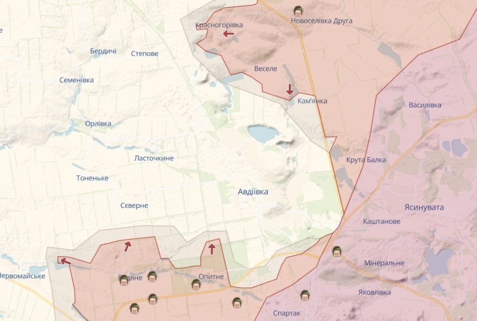 Карта бойових дій Авдіївка 20 березня