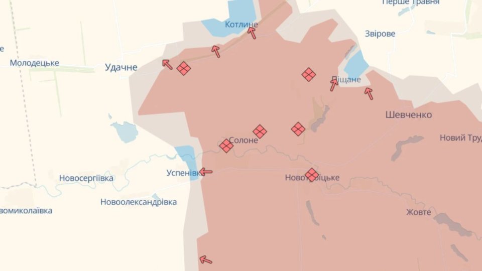 Карта бойових дій на 5 березня