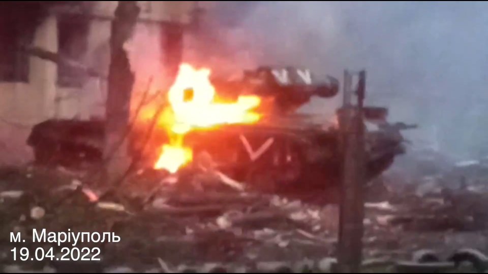 Знищений 19 квітня російський танк