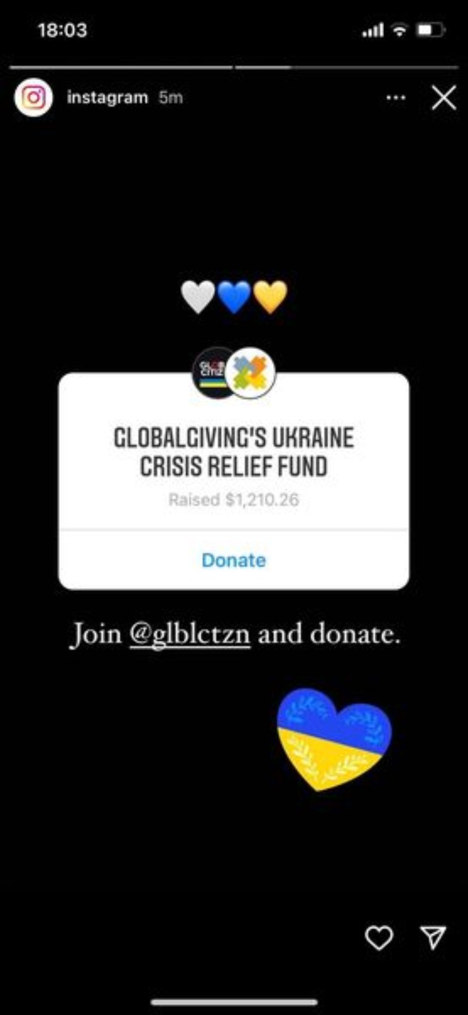 Стікер в офіційному блозі Instagram