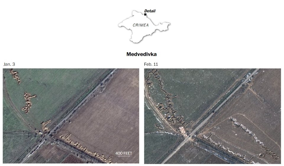 Лінії окопів біля села Медведівка / WP