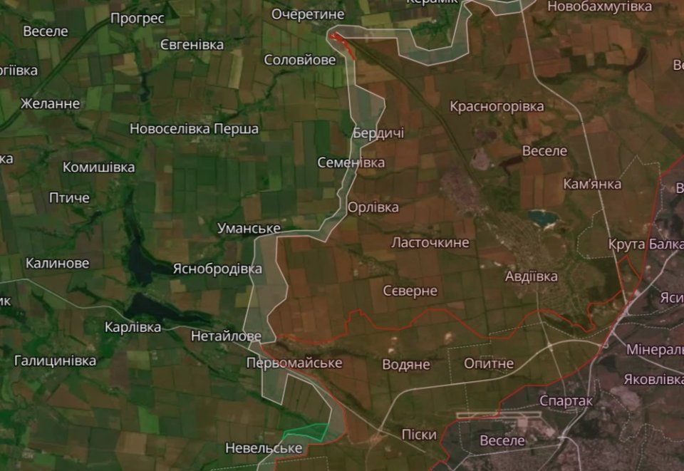 Карта бойових дій в Україні станом на 21 квітня 2024 року | Chas.News