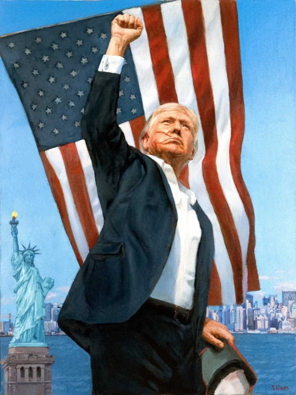 Портрет, який путін подарував Трампу