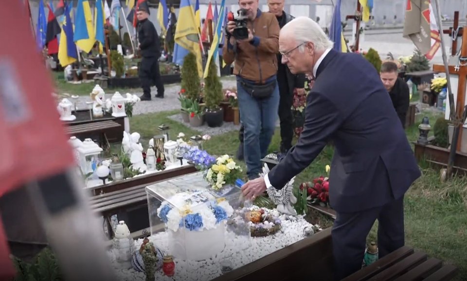 До України вперше за війну приїхав король Швеції Карл XVI Густав (фото, відео)
