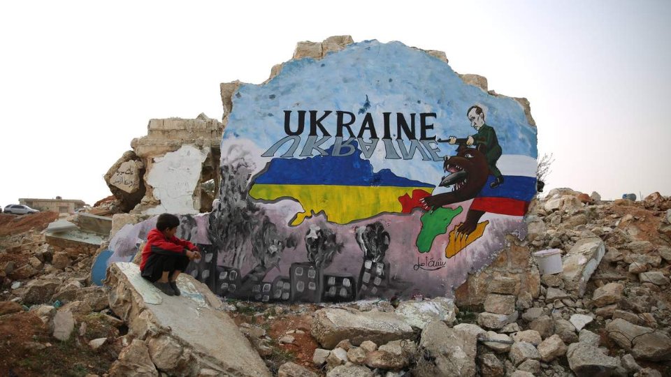 Мурал у Сирії про Україну