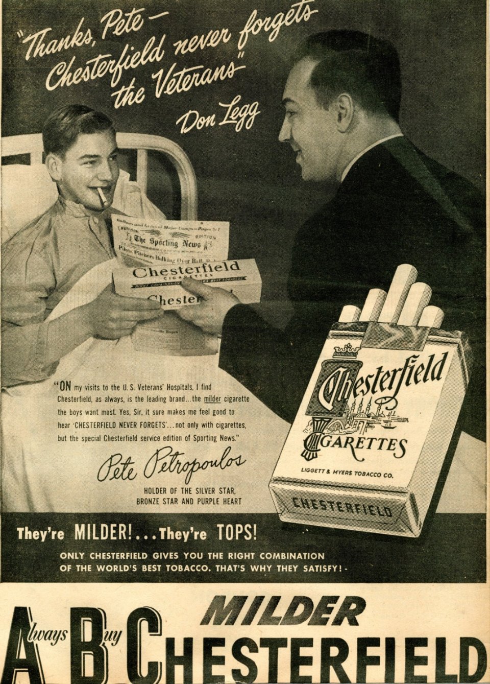 друга світова реклама сигарет у госпіталі військовий