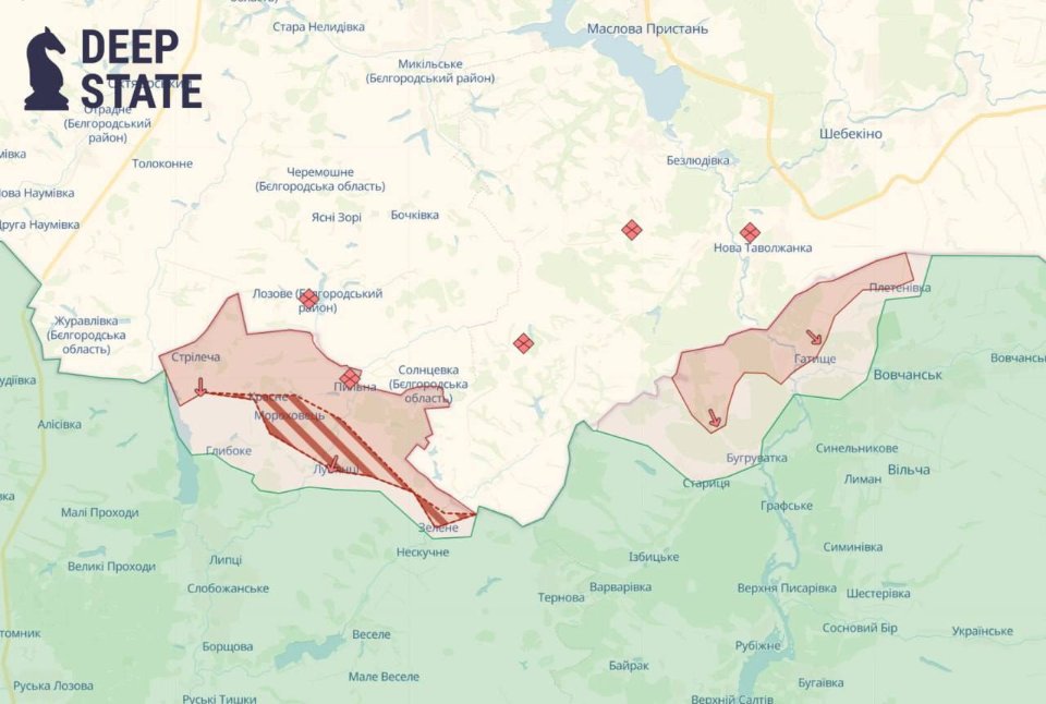 Карта бойових дій на Харківщині станом на 13 травня | Chas.News