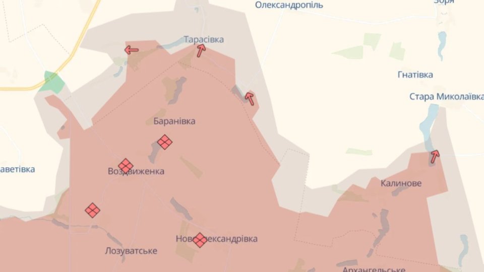 Карта бойових дій станом на 1 травня
