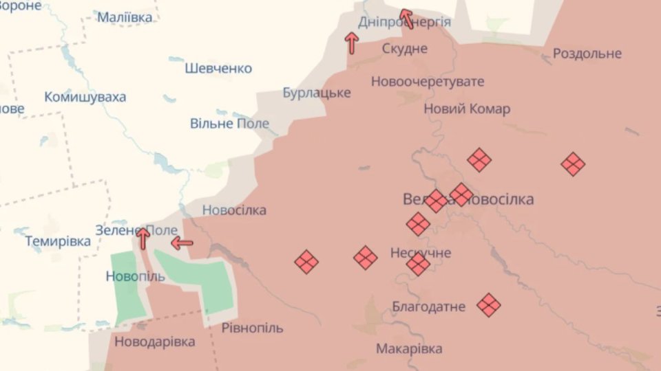 Карта бойових дій станом на 21 травня
