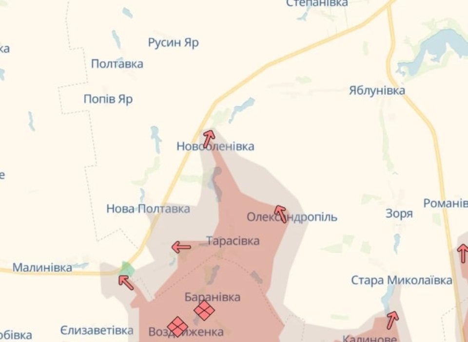 Карта бойових дій 8 травня