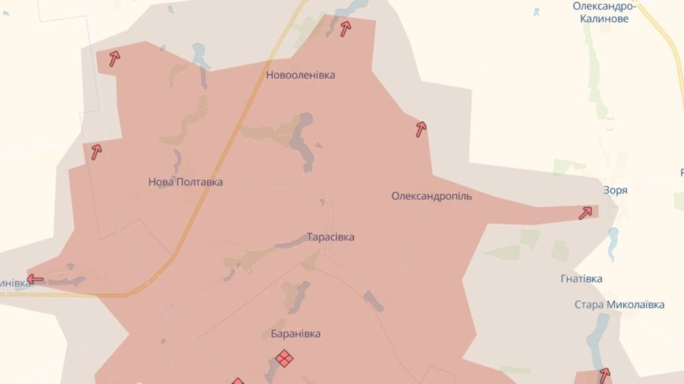 Карта бойових дій станом на 26 травня