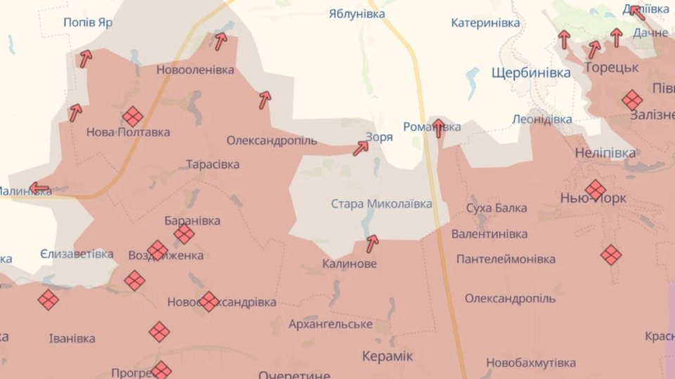 Карта бойових дій станом на 27 травня