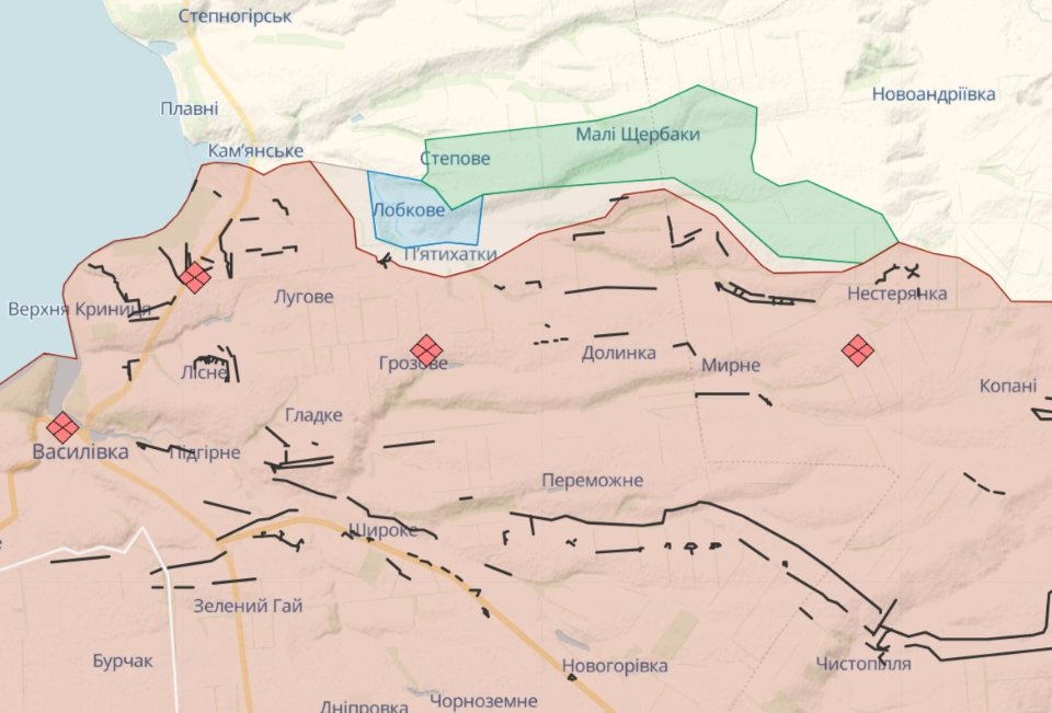 ЗСУ звільнили село П’ятихатки на Запоріжжі (карта)