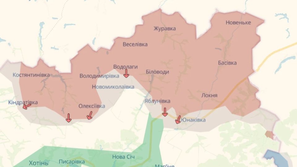 карта бойових дій станом на 19 червня