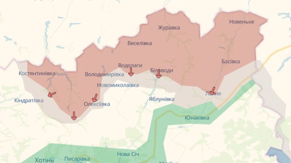 Карта бойових дій станом на 4 червня