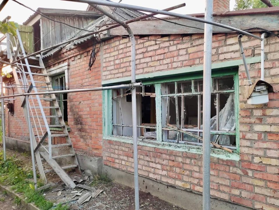 будинки після обстрілу на Дніпропетровщині