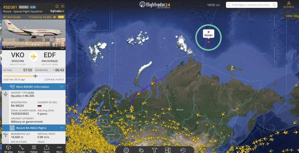 На Аляску напередодні зустрічі путіна й трампа з росії вилетів літак, який раніше згадували у «кокаїновій справі»