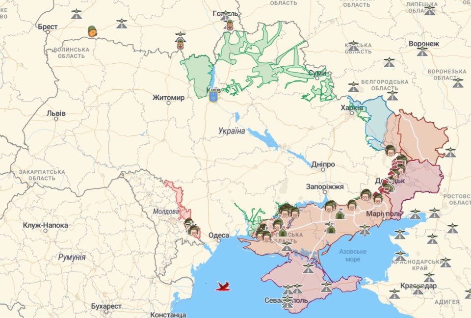 Онлайн-карта бойових дій від Deep State станом на 17 вересня 2022 року
