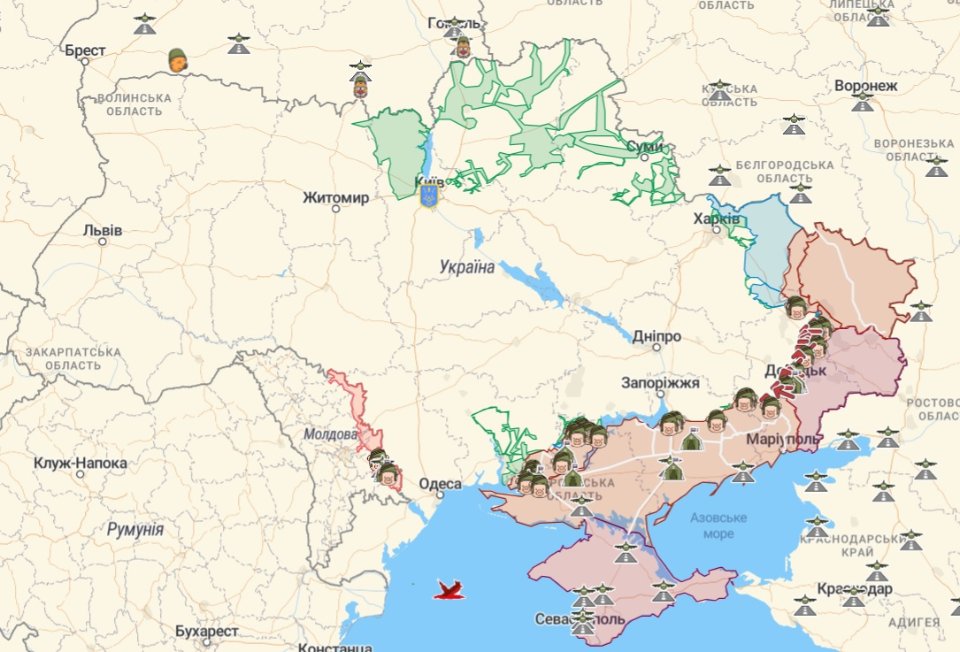Онлайн-карта бойових дій від Deep State станом на 21 вересня 2022 року