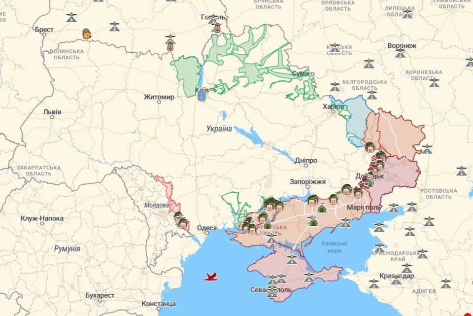 Онлайн-карта бойових дій від Deep State 