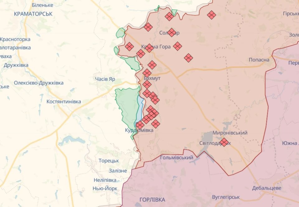 карта бойових дій 1 жовтня