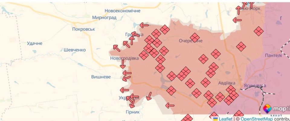 Карта бойових дій в Україні станом на 12 вересня 2024 року