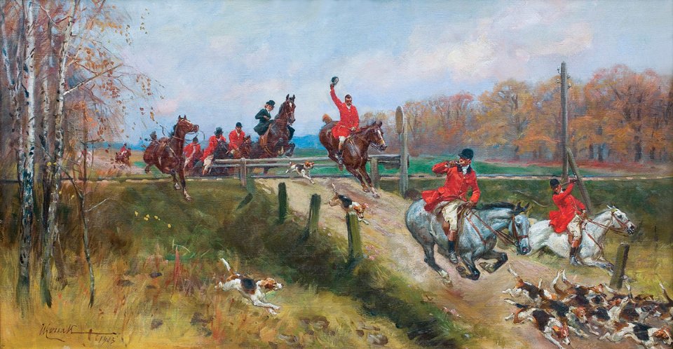Картина польського художника Войцеха Коссака «Полювання par force у Юзефа Потоцького», 1909 рік